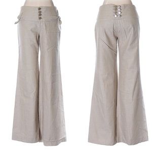 Elevenses linen wide leg slacks from Anthropologie